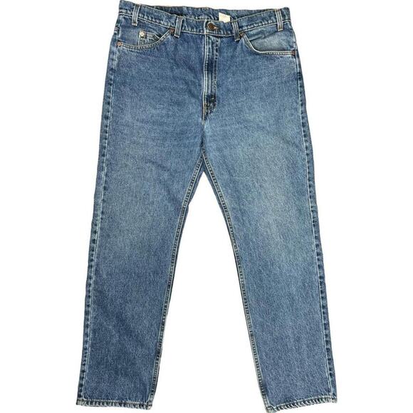 Vintage Orange Tab Levi’s 505 Regular Fit Straight Leg Jeans - Picture 3 of 4